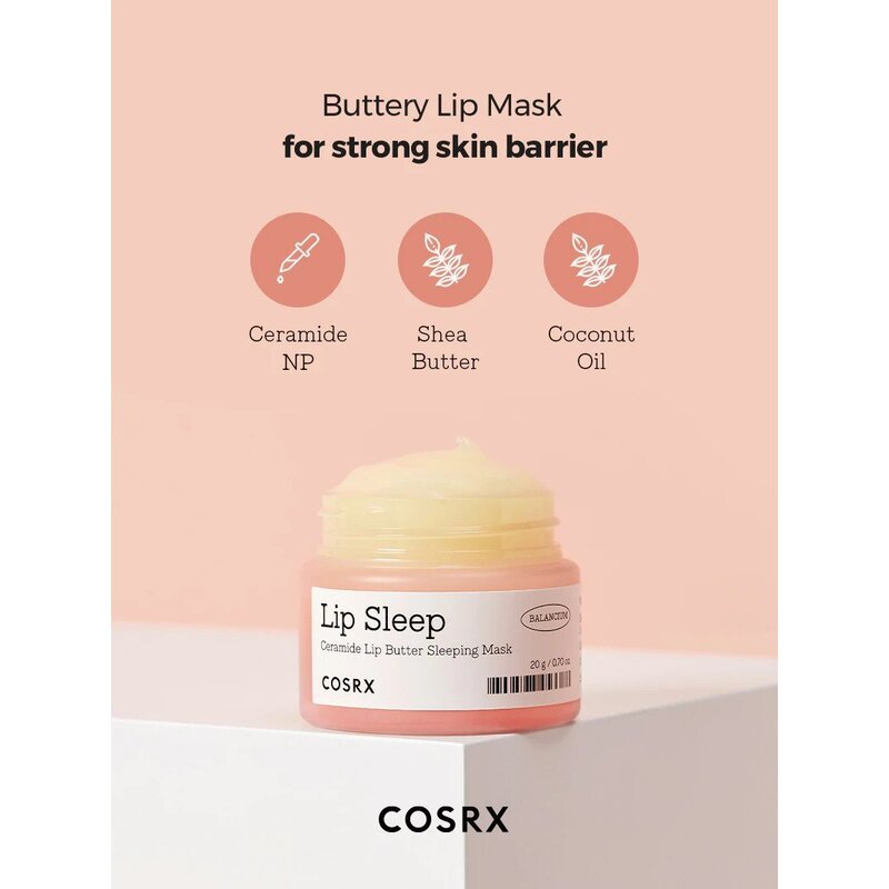 CosRX Balancium Ceramide Lip Butter Sleeping Mask – naktinė lūpų kaukė balzamas