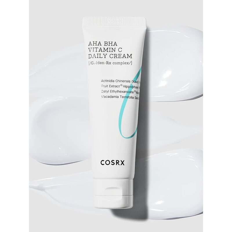 CosRX AHA BHA Vitamin C Daily Cream – veido kremas su rūgštimis