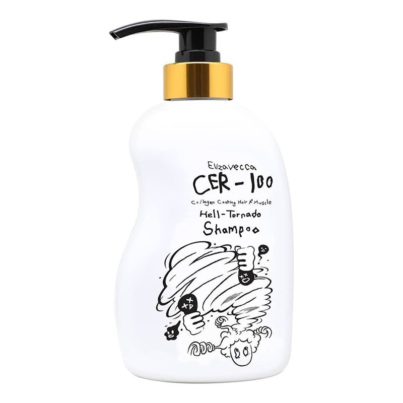 Elizavecca Cer-100 Collagen Coating Hair A+ Muscle Hell Tornado Shampoo – plaukų šampūnas su kolagenu
