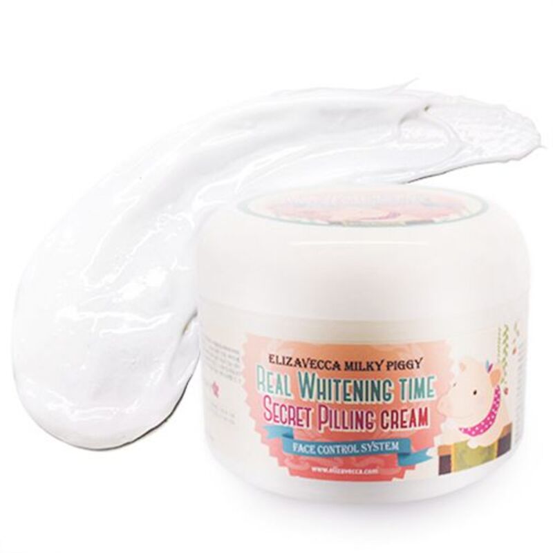 Elizavecca Milky Piggy Real Whitening Time Secret Pilling Cream – veido kremas