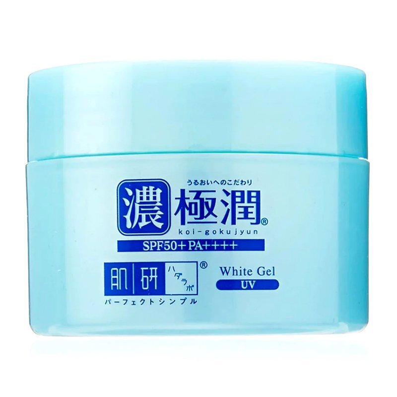 Hada Labo Koi Gokujyun UV White Gel Cream SPF50+ PA++++ – apsauginis gelis nuo saulės