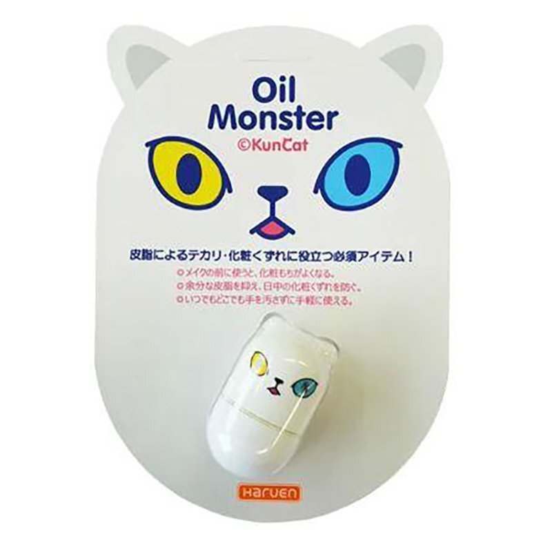 Haruen Oil Monster Matte White – veido blizgesį mažinantis volelis