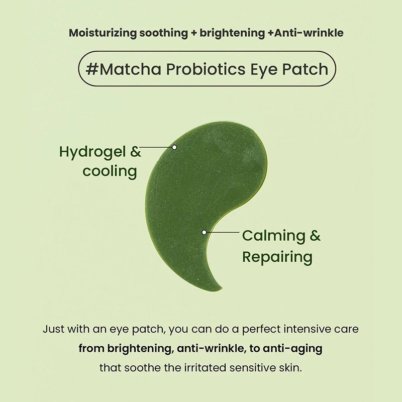 heimish Matcha Biome Hydrogel Eye Patch – raminamosios paakių kaukės