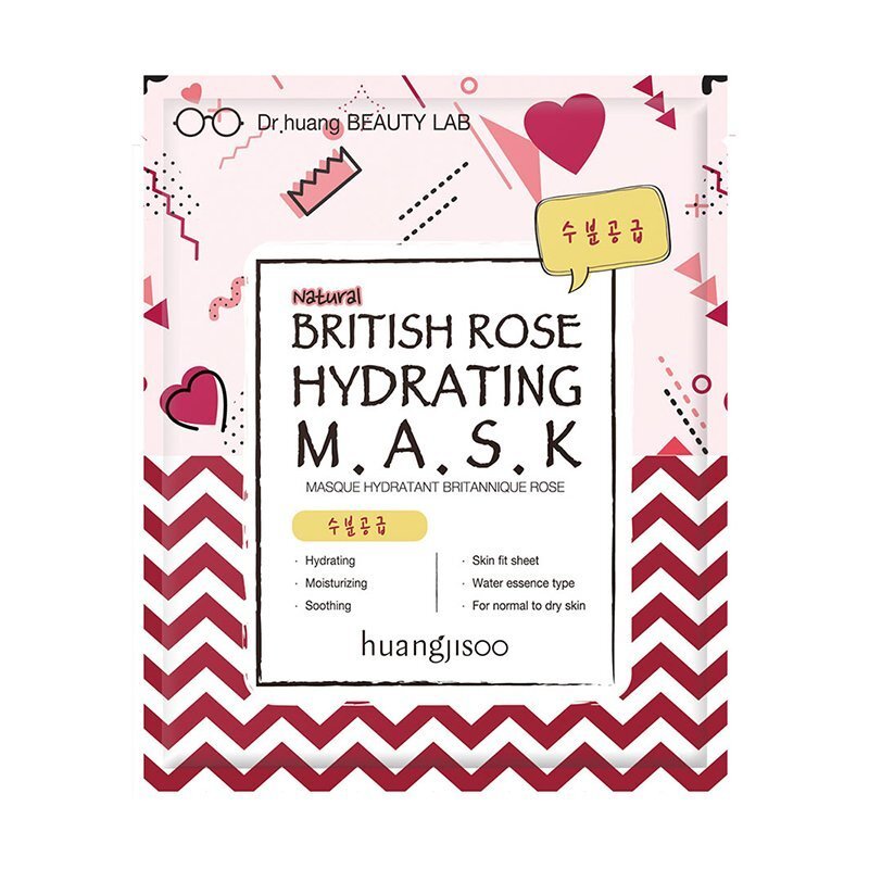 Huangjisoo British Rose Hydrating Mask – drėkinamoji veido kaukė