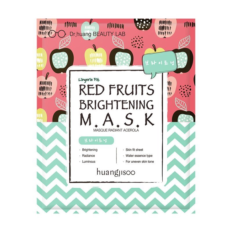 Huangjisoo Red Fruit Brightening Mask – šviesinamoji veido kaukė