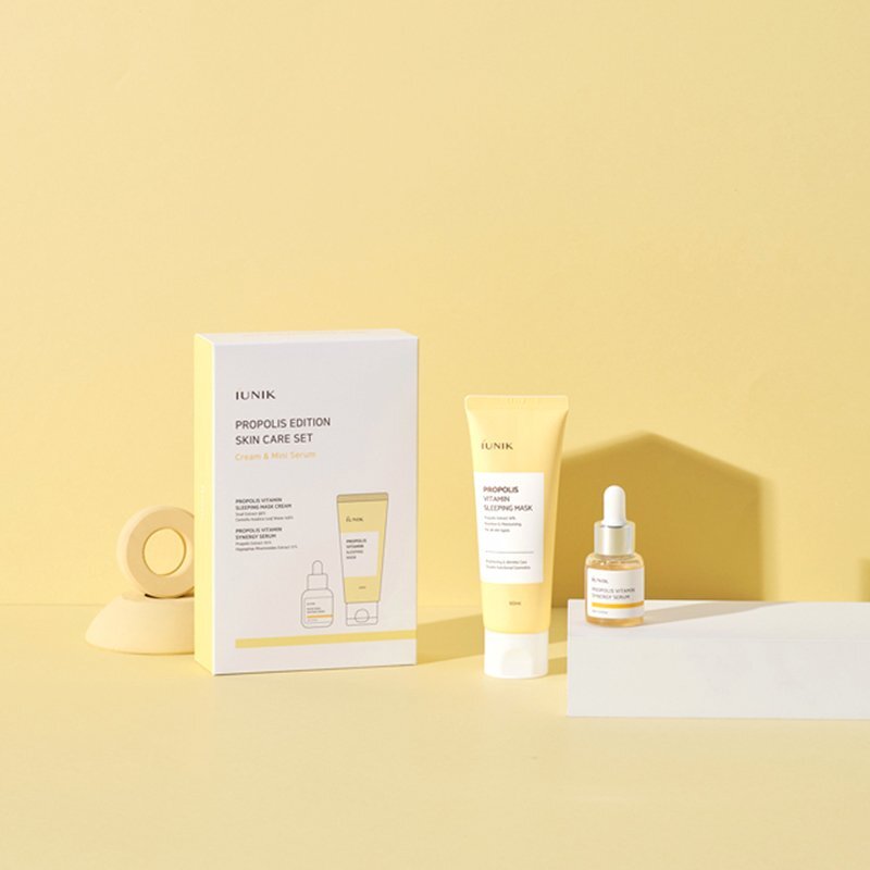 iUNIK Propolis Edition Skincare Set – kosmetikos mini rinkinys su propoliu