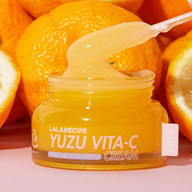 LALARECIPE Yuzu Vita C Cream – šviesinamasis kremas su vitaminu C