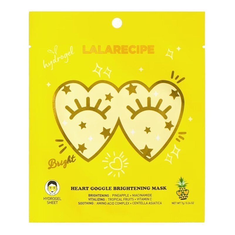 LALARECIPE Heart Goggle Brightening Mask – šviesinamoji paakių kaukė