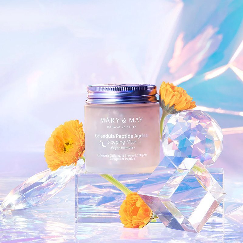 Mary & May Calendula Peptide Ageless Sleeping Mask – naktinė veido kaukė, 30 g.