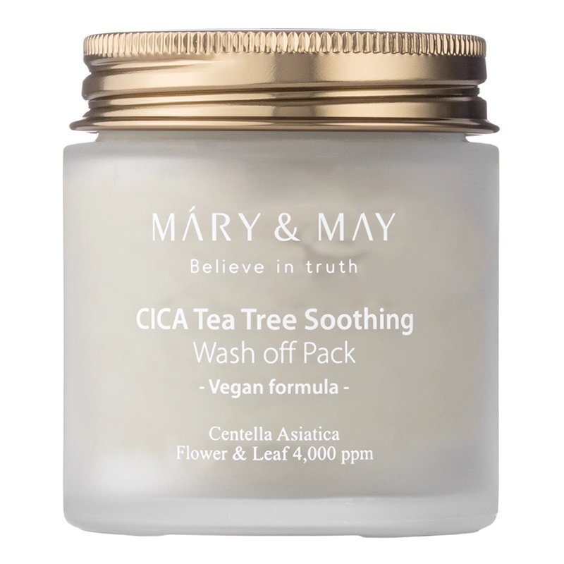 Mary & May CICA TeaTree Soothing Wash off Pack – nuplaunama molio kaukė