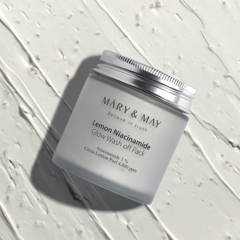 Mary & May Lemon Niacinamide Glow Wash Off Pack – nuplaunama molio kaukė