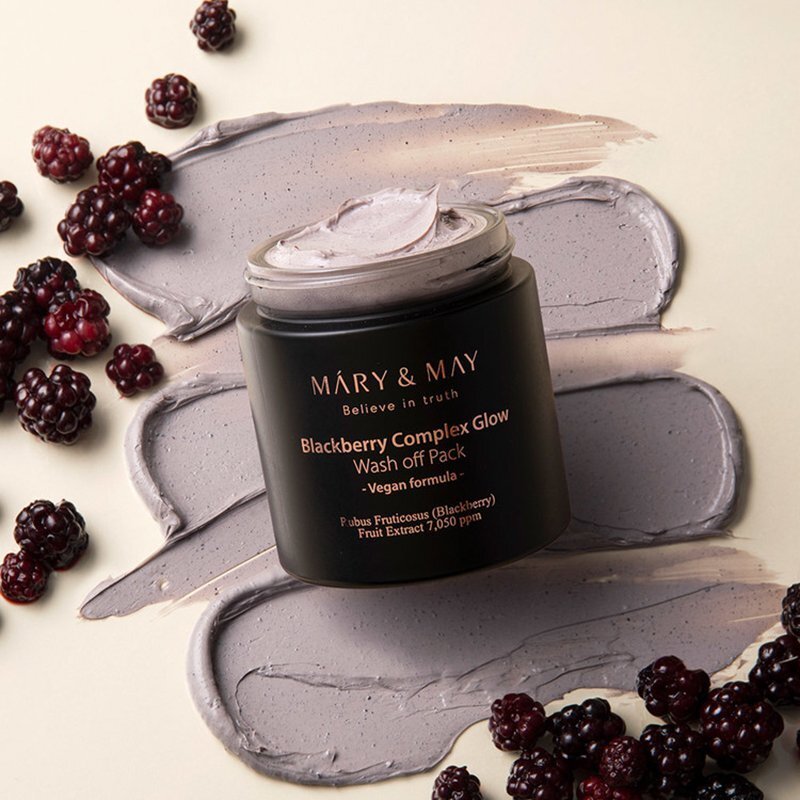 Mary & May Blackberry Glow Wash Off Pack – nuplaunama molio kaukė