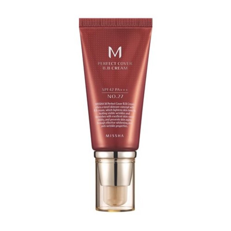 MISSHA M Perfect Cover BB Cream SPF42/PA+++ (No.27/Honey Beige) - BB kremas, 50 ml.