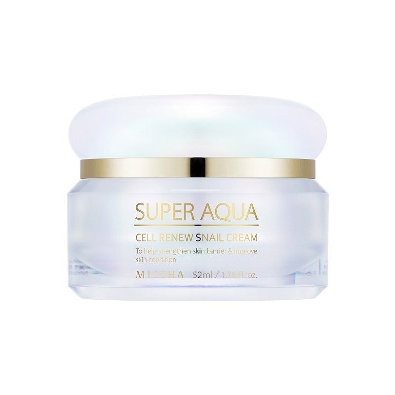 Missha Super Aqua Cell Renew Snail Cream – regeneruojamasis drėkinamasis kremas