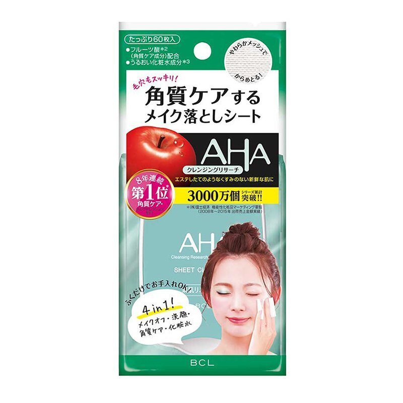 BCL AHA Cleansing Research Sheet Cleansing – valomosios servetėlės su AHA rūgštimis