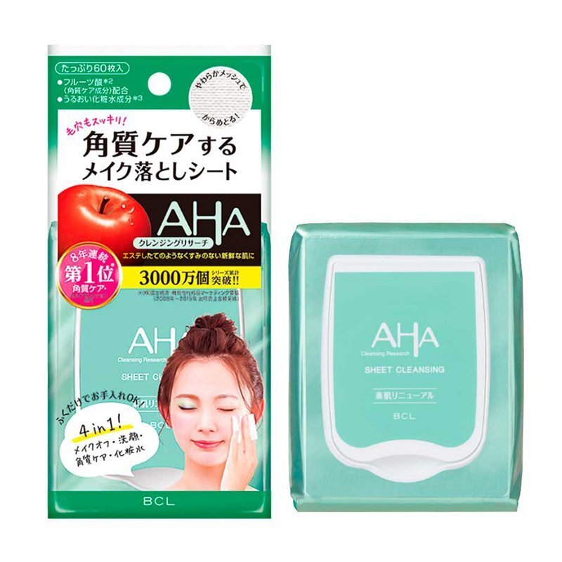 BCL AHA Cleansing Research Sheet Cleansing – valomosios servetėlės su AHA rūgštimis