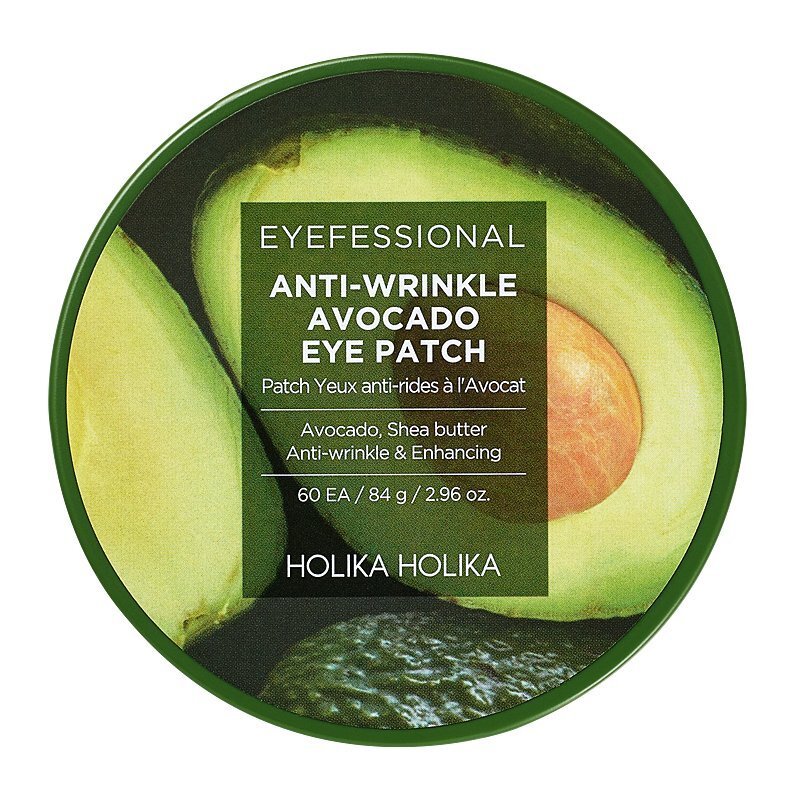 Holika Holika Eyefessional Anti-Wrinkle Avocado Eye Patch – paakių kaukės raukšelių kamuojamai odai 1
