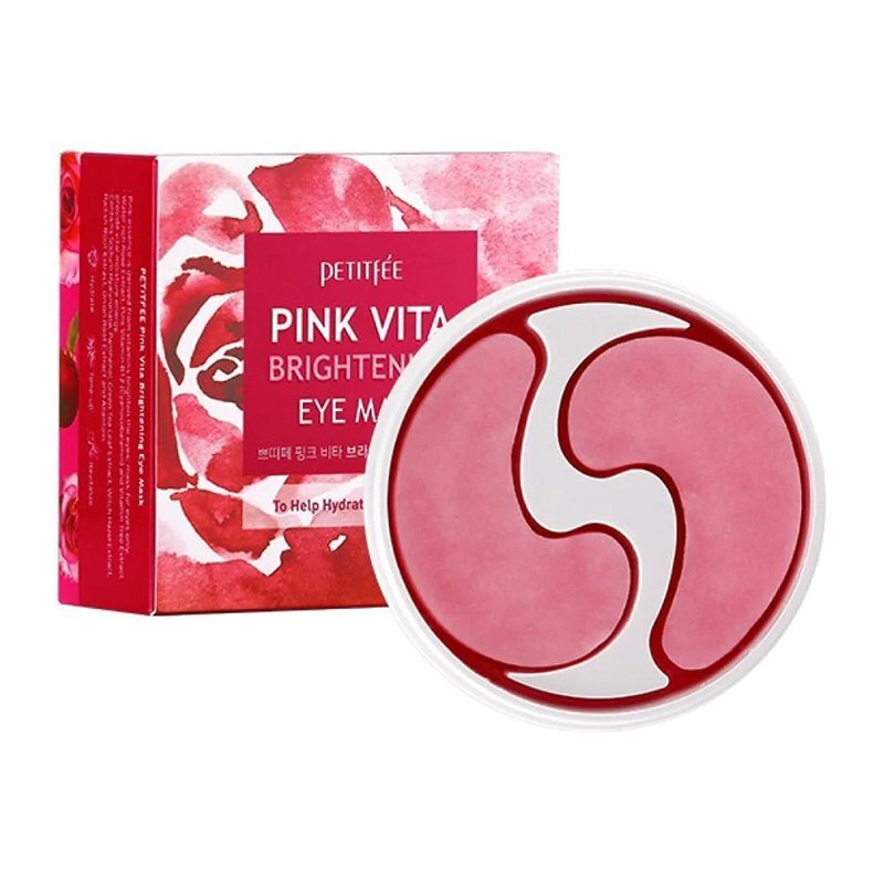 Petitfee Pink Vita Brightening Eye Mask – šviesinamosios paakių kaukės