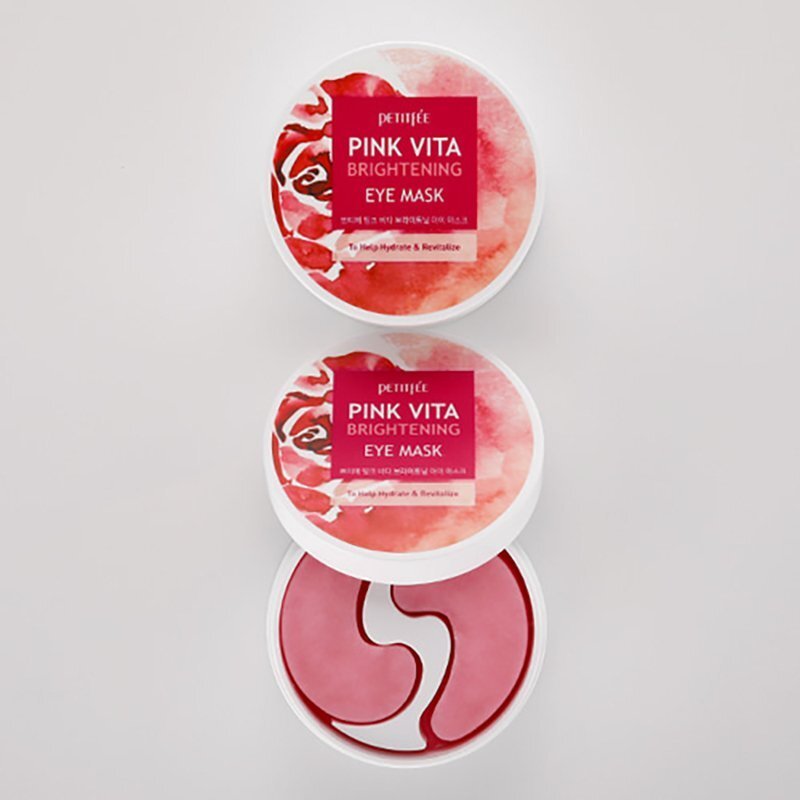 Petitfee Pink Vita Brightening Eye Mask – šviesinamosios paakių kaukės