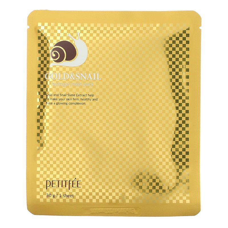 Petitfee Gold & Snail Hydrogel Mask Pack – hidrogelio veido kaukė