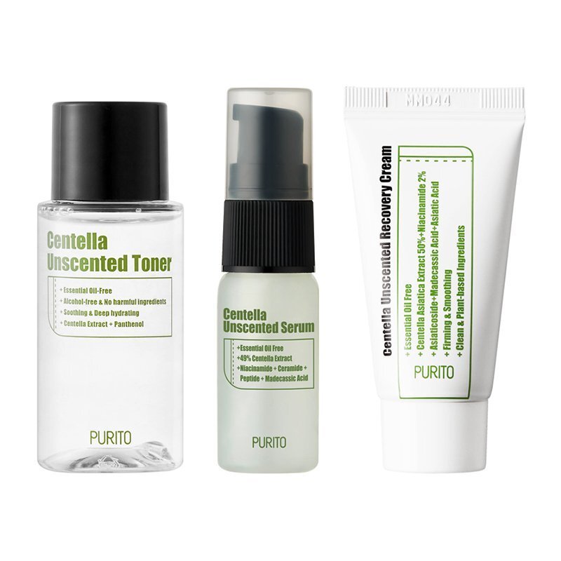 Purito Centella Unscented Mini Kit – kosmetikos mini rinkinys