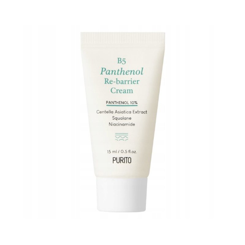 Purito B5 Panthenol Re-barrier Cream Mini – drėkinamasis kremas, 15 ml.