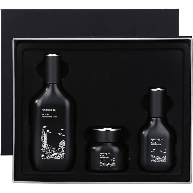 Pyunkang Yul Black Tea Line Gift Set – kosmetikos rinkinys su juodąja arbata