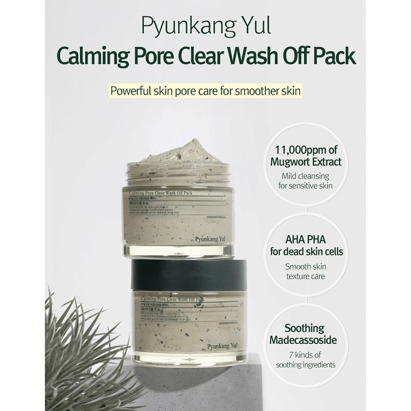 Pyunkang Yul Calming Pore Clear Wash Off Pack – veido kaukė