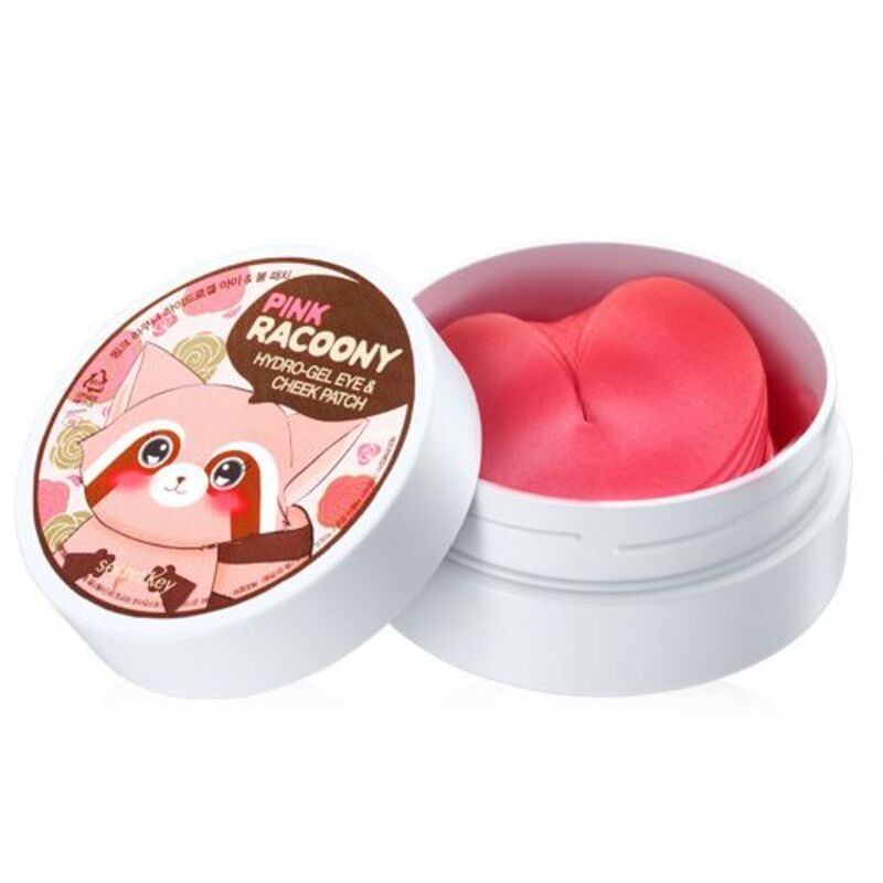 Secret Key Pink Racoony Hydro Gel Eye & Cheek Patch – paakių bei skruostų kaukės lapeliai