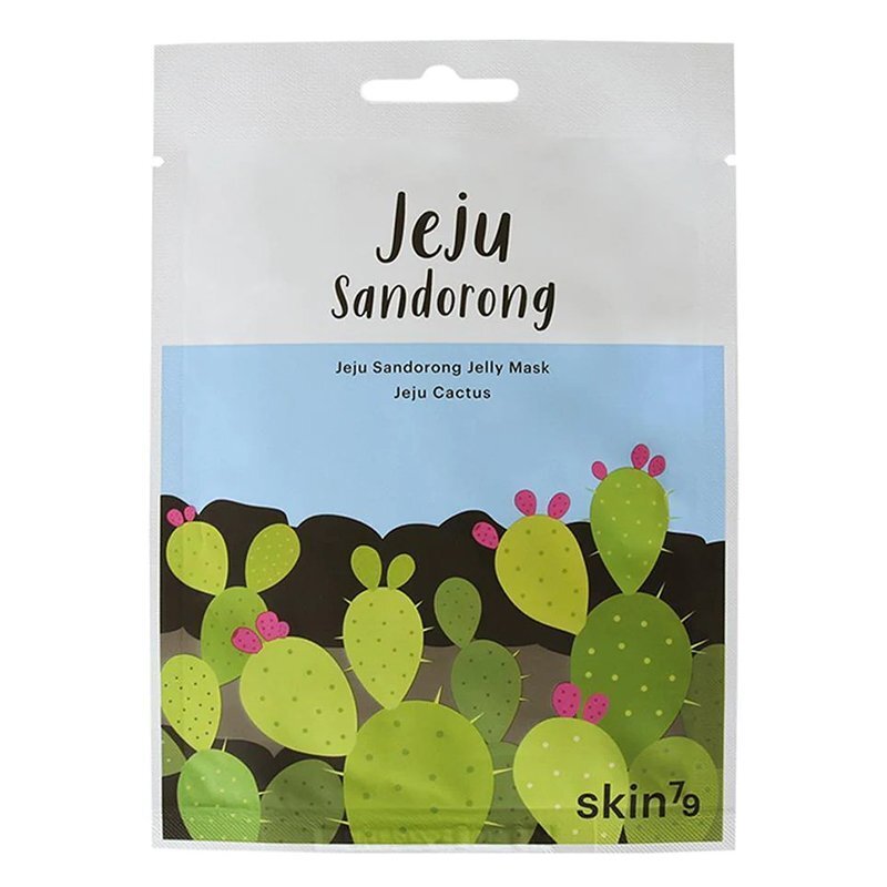 Skin79 Jeju Sandorong Jelly Mask Jeju Cactus - gyvybingumo suteikianti veido kaukė  (2024.05.11)