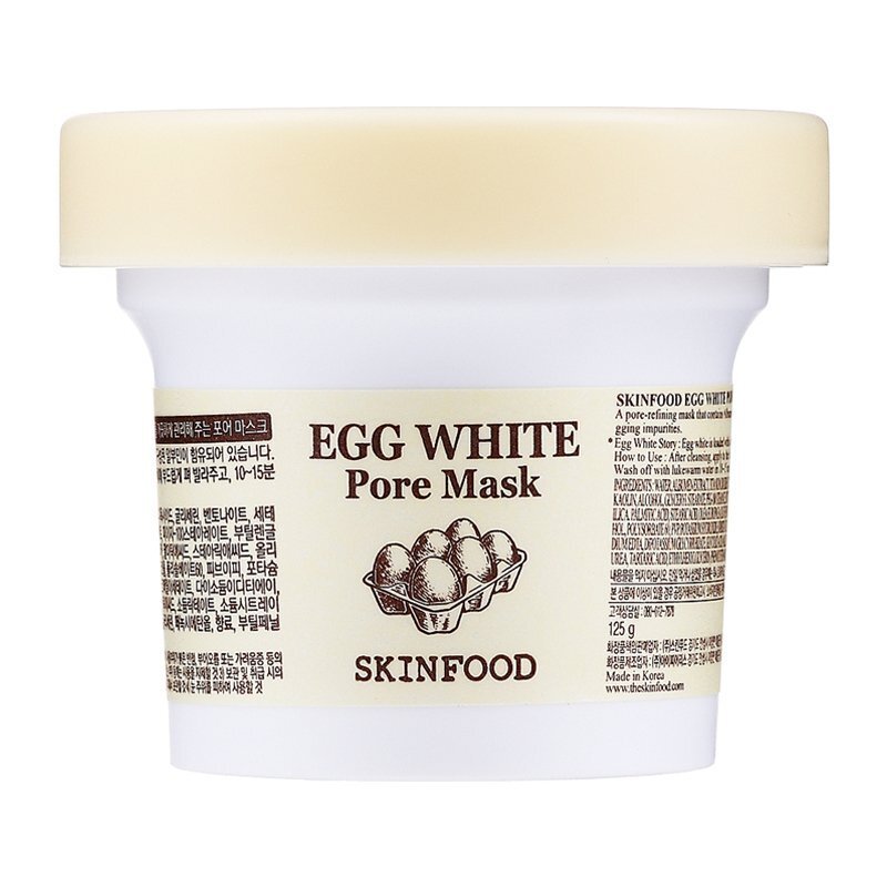 Skinfood Egg White Pore Mask – poras sutraukianti veido kaukė