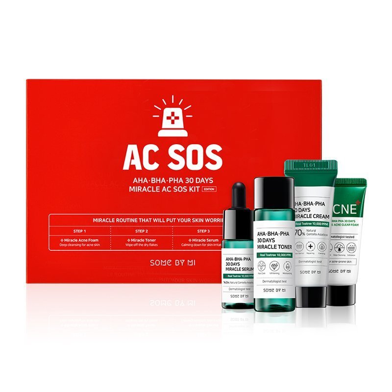 Some By Mi AHA BHA PHA 30 Days Miracle AC SOS Kit - kosmetikos mini rinkinys