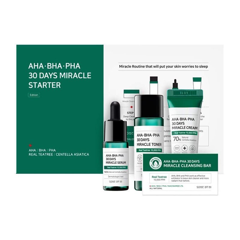 Some By Mi AHA BHA PHA 30 Days Miracle Starter Kit - kosmetikos mini rinkinys