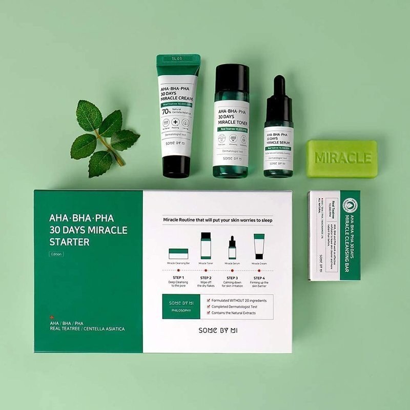 Some By Mi AHA BHA PHA 30 Days Miracle Starter Kit - kosmetikos mini rinkinys