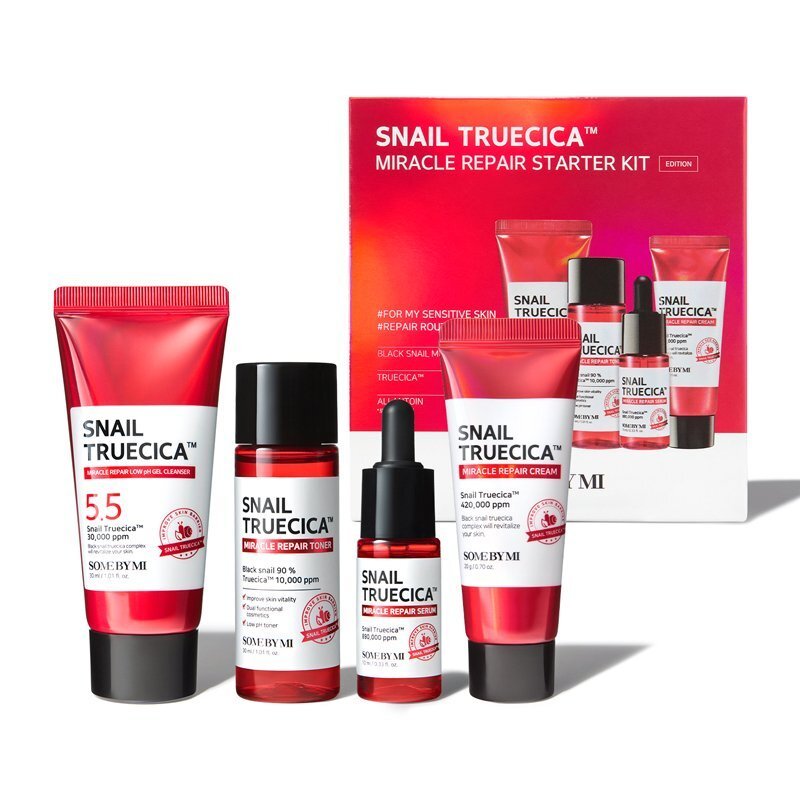 Some By Mi Snail TrueCICA™ Miracle Repair Starter Kit – kosmetikos mini rinkinys