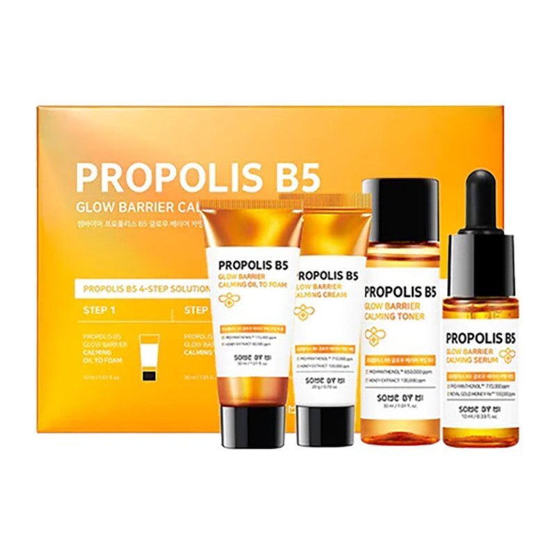 Some By Mi Propolis B5 Glow Barrier Calming Starter Kit – kosmetikos su propliu mini rinkinys