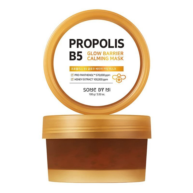 Some By Mi Propolis B5 Glow Barrier Calming Mask – raminamoji veido kaukė su propoliu