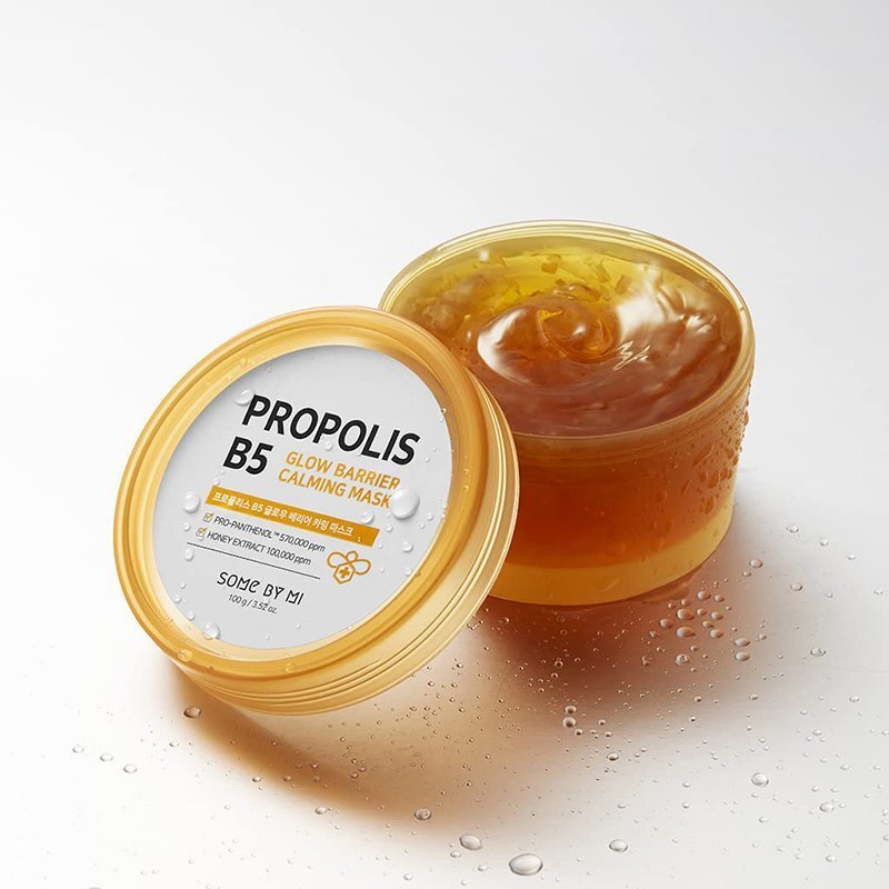 Some By Mi Propolis B5 Glow Barrier Calming Mask – raminamoji veido kaukė su propoliu