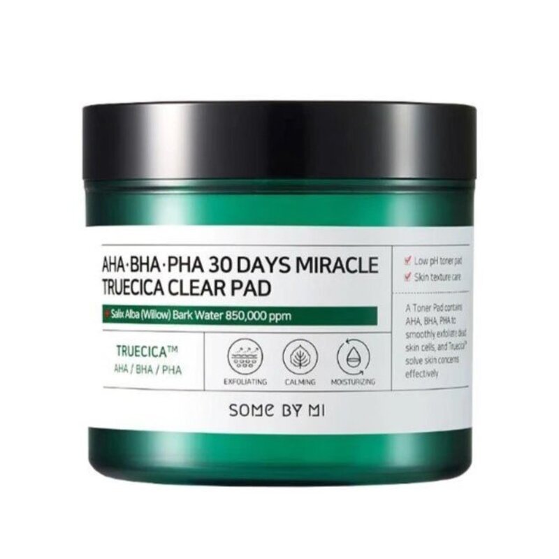 Some By Mi AHA BHA PHA 30 Days Miracle Truecica Clear Pad - šveičiamieji diskeliai