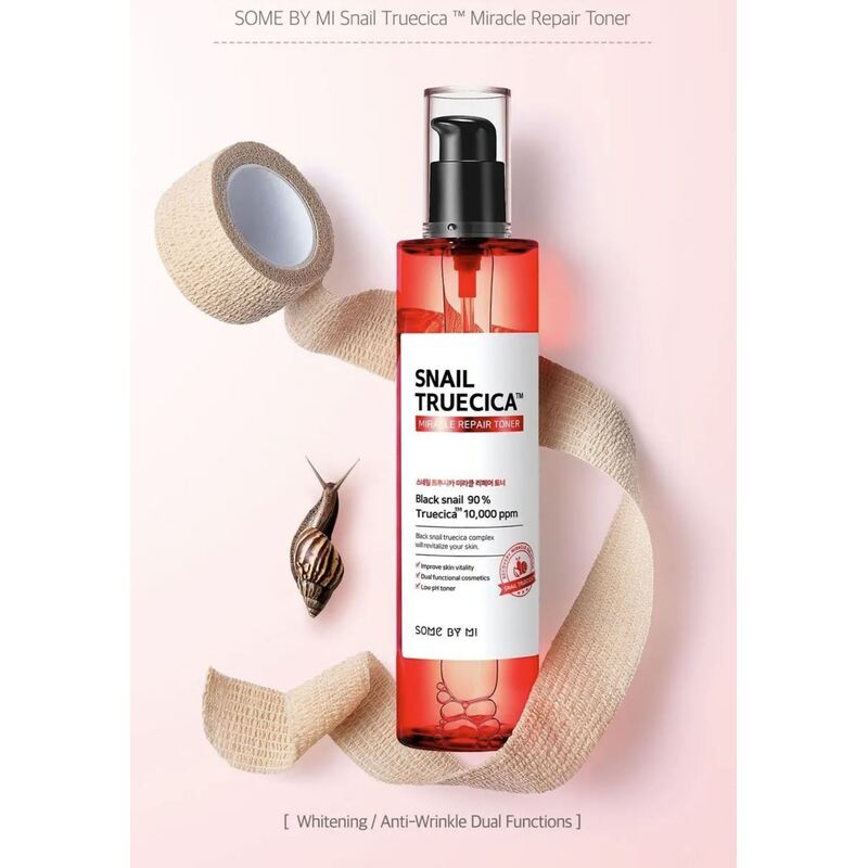 Some By Mi Snail TrueCICA Miracle Repair Toner – atkuriamasis tonikas su sraigių sekretu