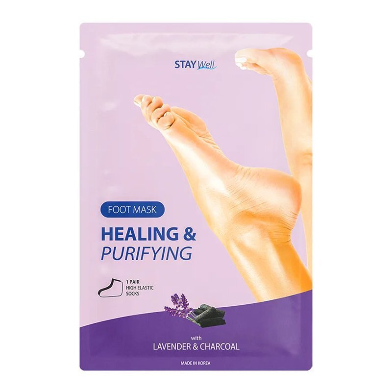 Stay Well Healing & Purifying Foot Mask Charcoal - detoksikuojamoji pėdų kaukė