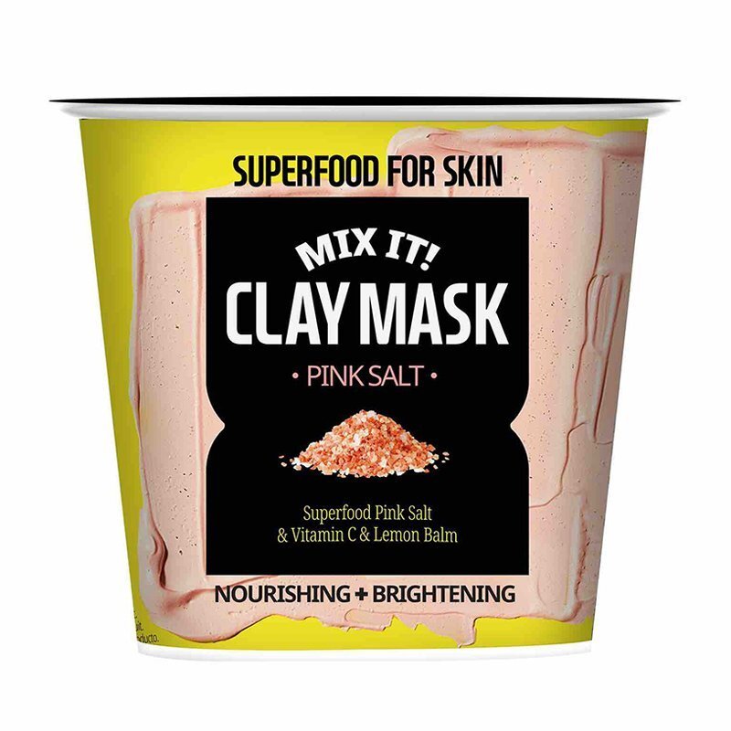 Farm Skin Superfood For Skin Mix It! Clay Mask Pink Salt – šviesinamoji molio kaukė