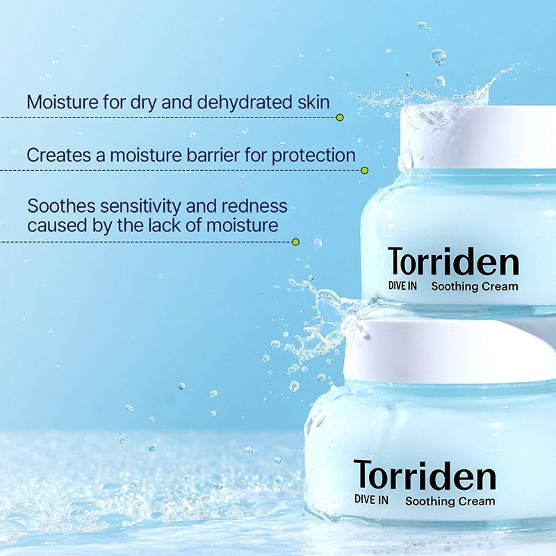 Torriden DIVE-IN Low Molecule Hyaluronic Acid Soothing Cream – drėkinamasis kremas