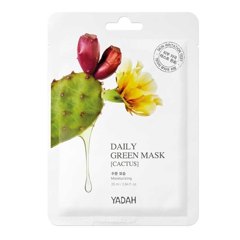 Yadah Daily Green Cactus Mask – drėkinamoji veido kaukė