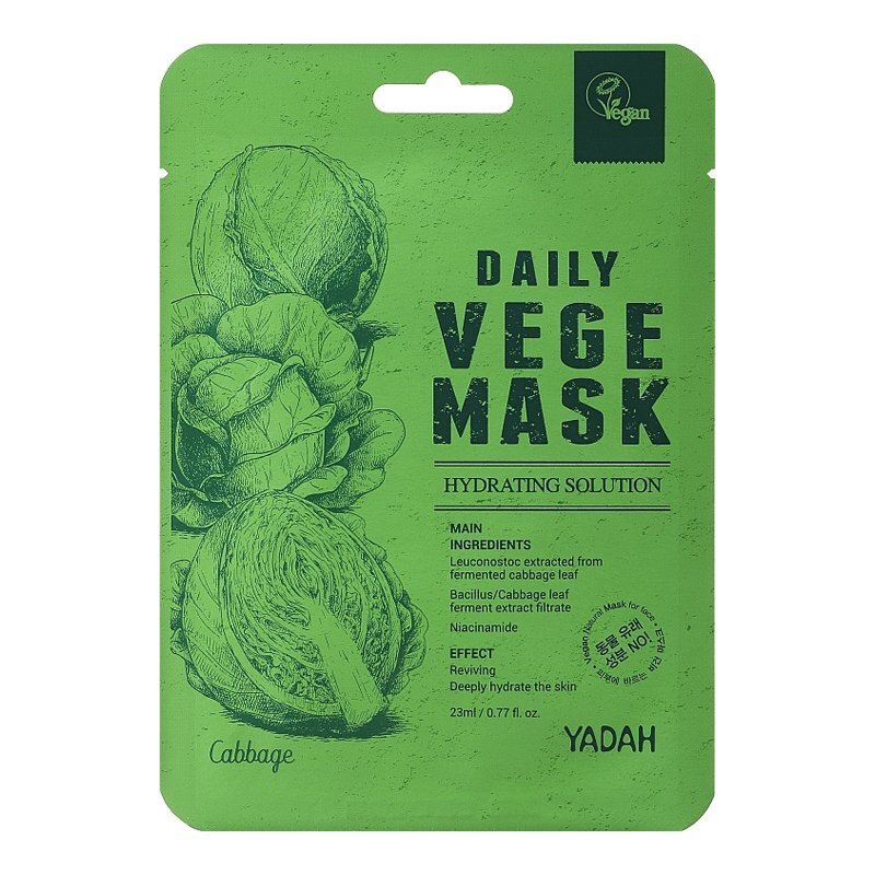Yadah Daily Vege Mask Cabbage – drėkinamoji veido kaukė