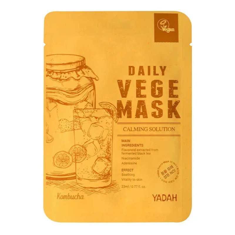 Yadah Daily Vege Mask Kombucha – raminamoji veido kaukė